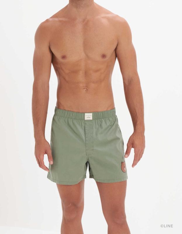 AE | LINE FRIENDS Stretch Boxer Short - Olive, XS 