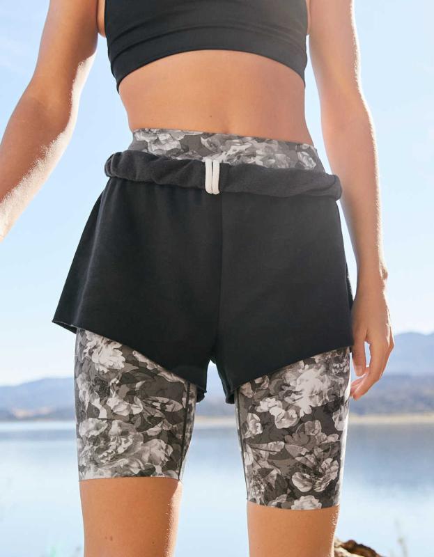 OFFLINE By Aerie OTT Fleece Short - True Black, M 