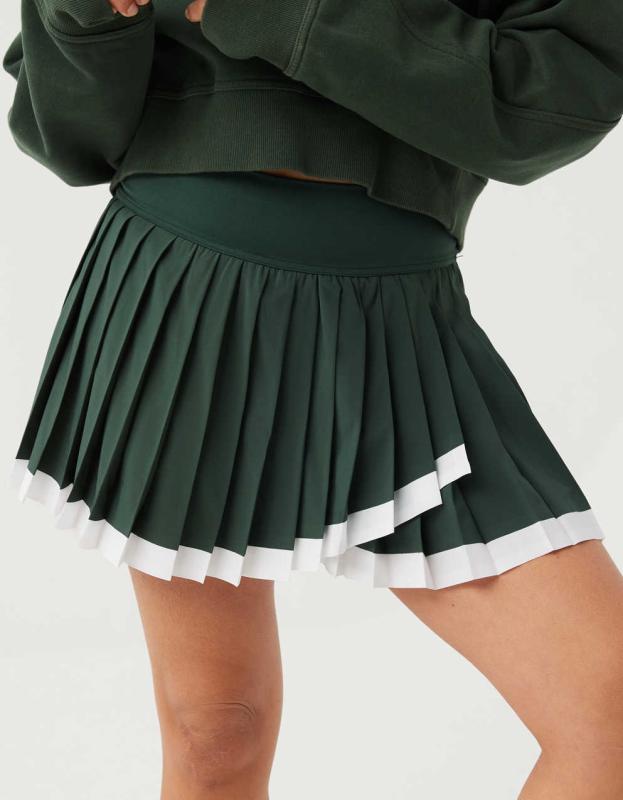 OFFLINE By Aerie Tiebreaker Pleated Skort - Sycamore, XXS 