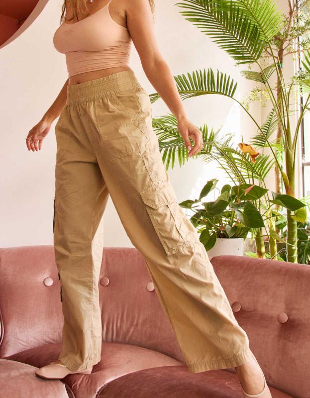 Aerie Easiest Cargo Pant - Soft Stone, M 