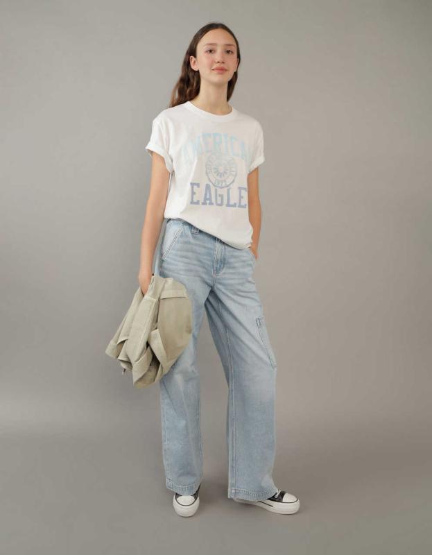 AE Short-Sleeve Graphic Tee - White, L 