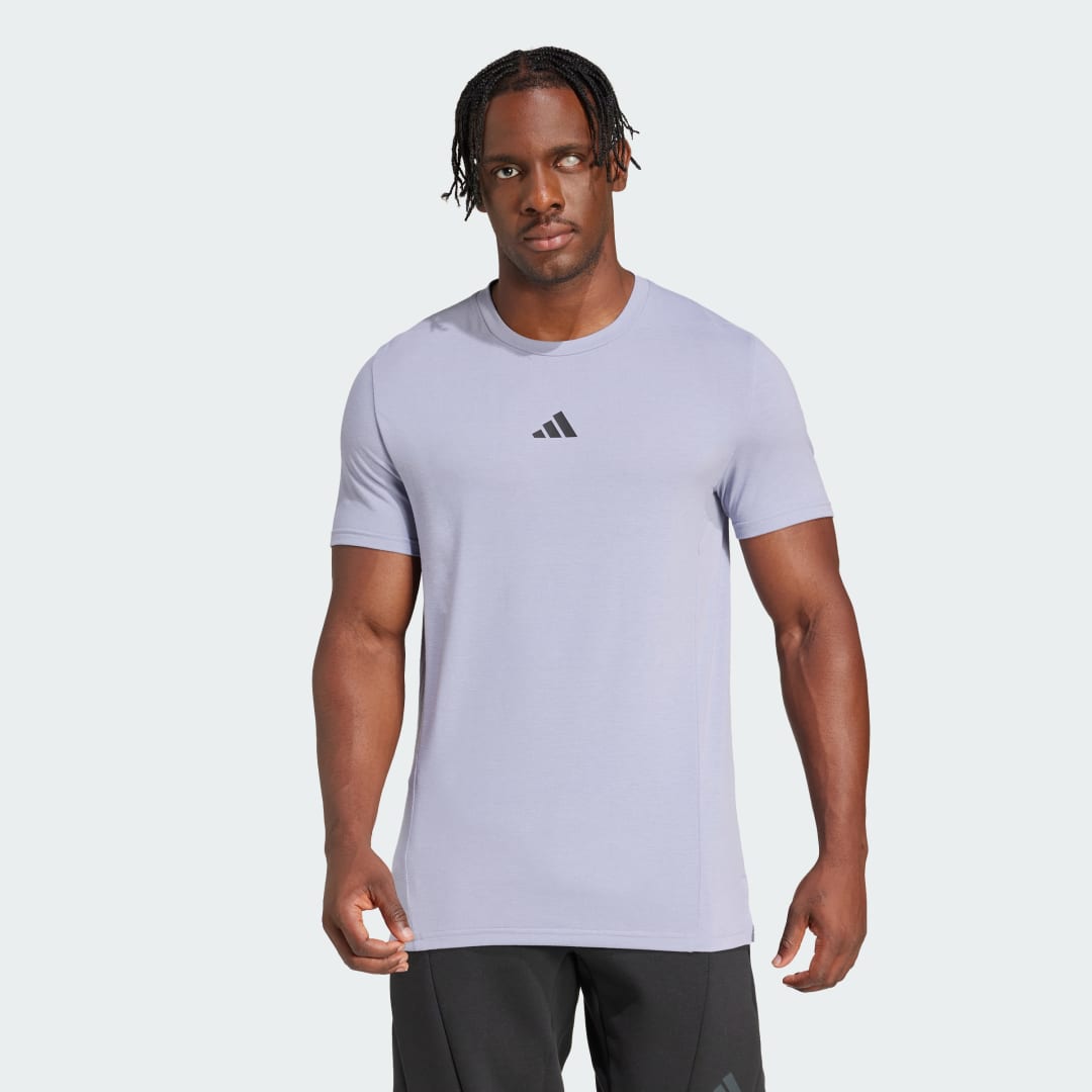 adidas Designed for Training Workout Tee Training A/XL Men Silver Violet