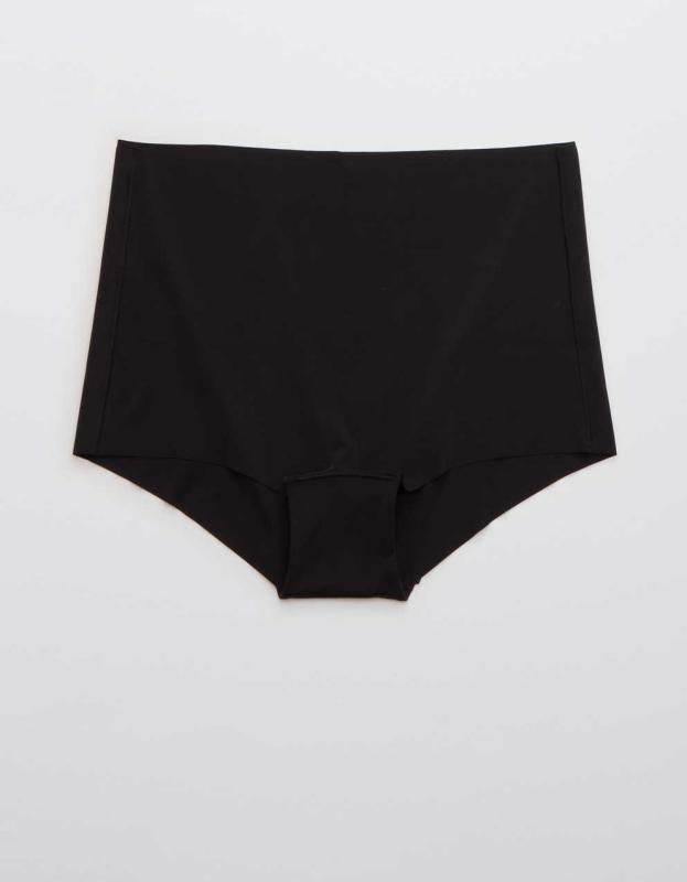 SMOOTHEZ No Show XTRA Mid Rise Cheeky Underwear - True Black, S 