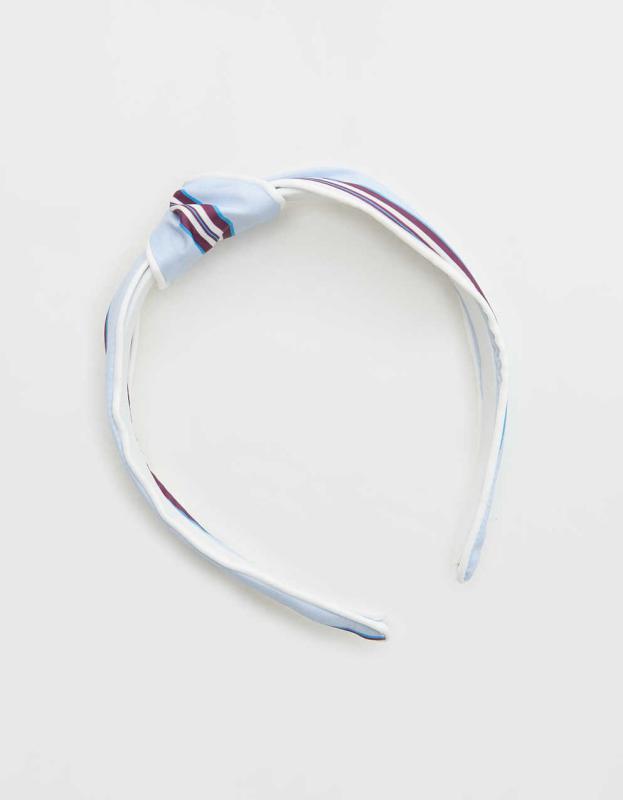 Aerie Pop Binding Headband - Eyelet Blue, One Size 