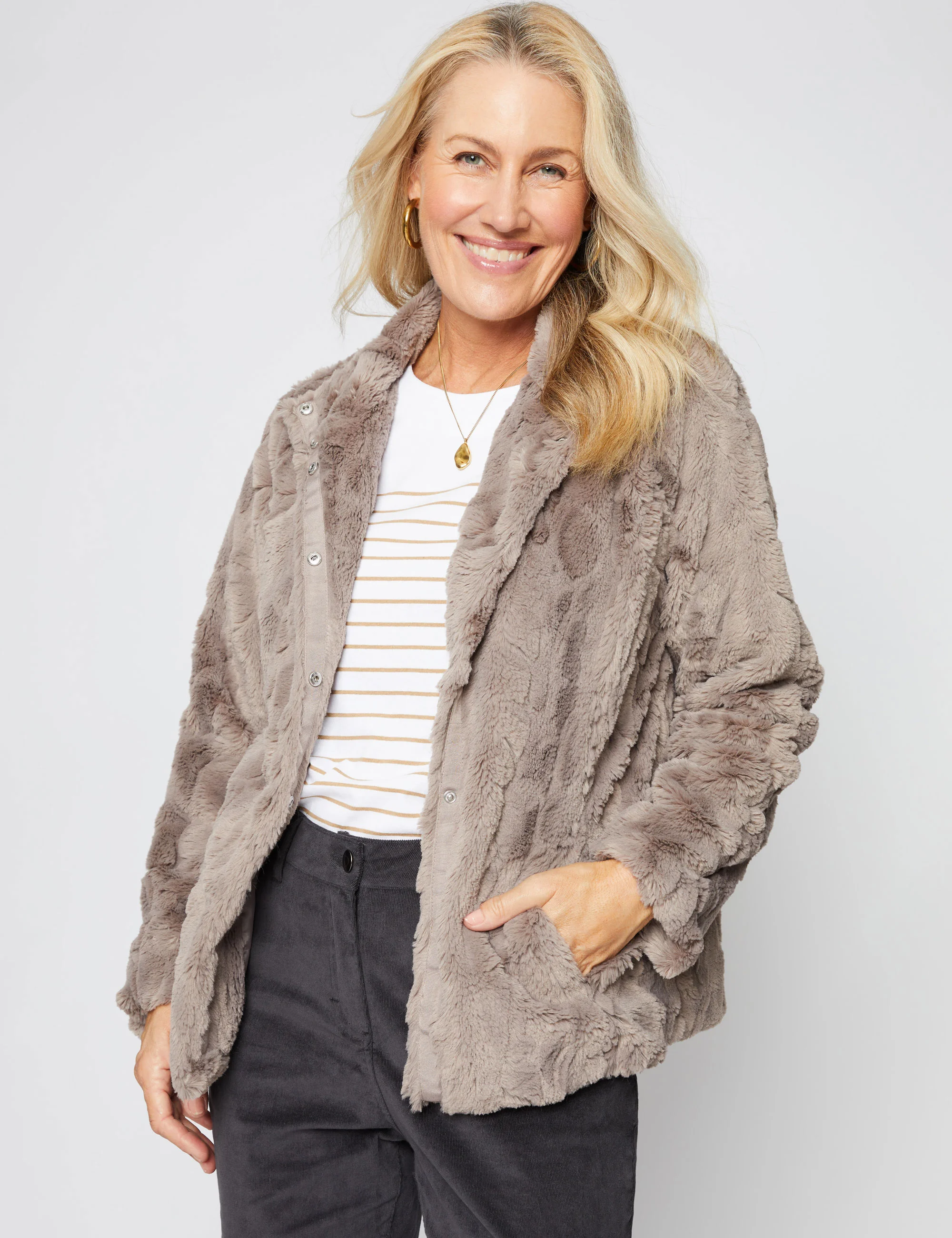 Millers Long Sleeve Fur Biker Jacket