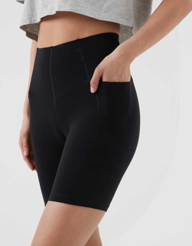 OFFLINE By Aerie Real Me Xtra Hold Up! Pocket 7" Bike Short - True Black, XL 