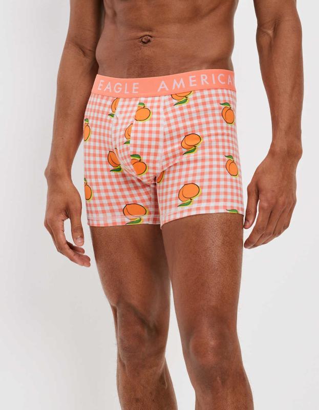 AEO Peaches 4.5" Classic Boxer Brief - Coral, XS 