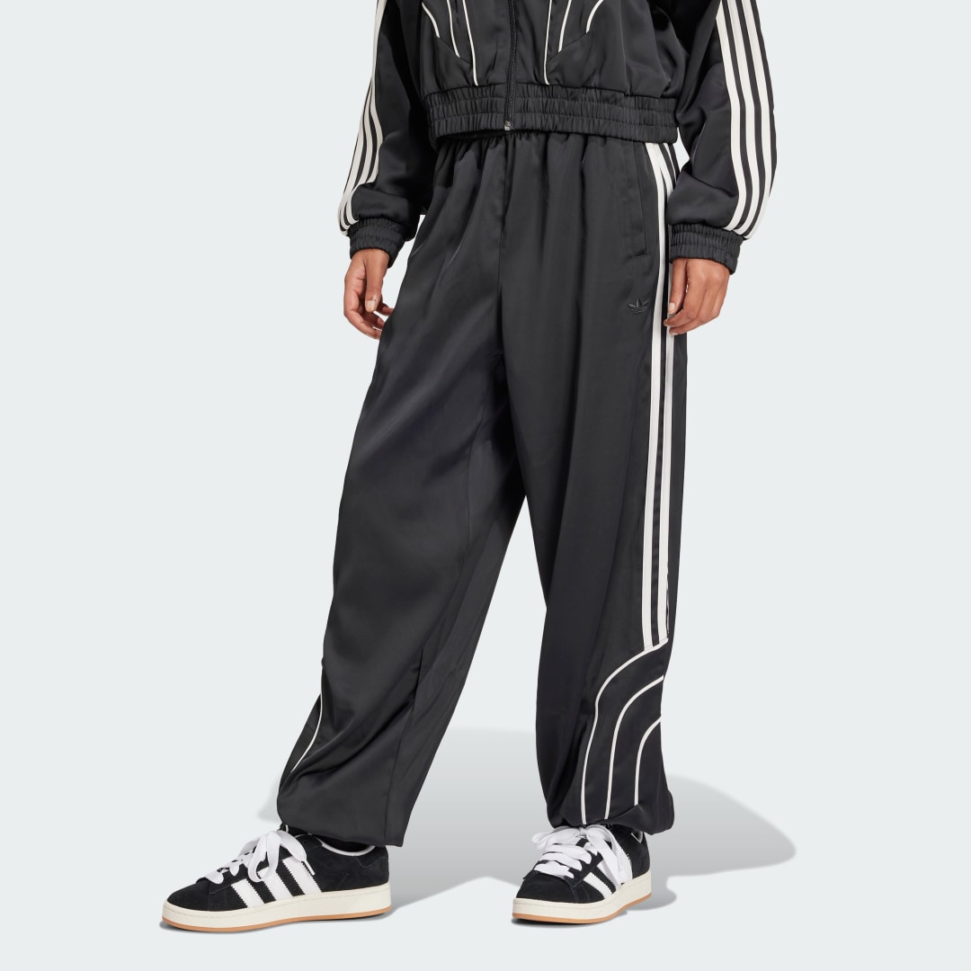 adidas Piping Loose Track Pants Lifestyle A/XL Women Black