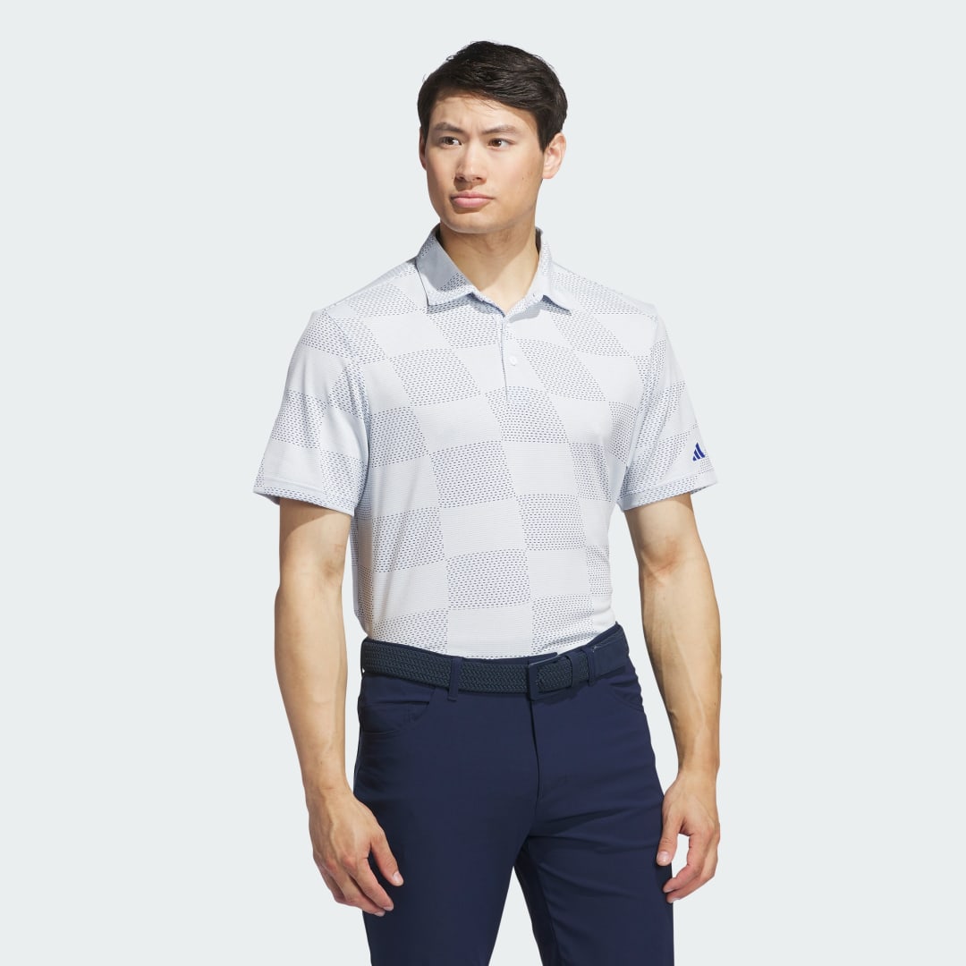 adidas Ultimate365 TextuRed Polo Shirt Golf A/L Men White