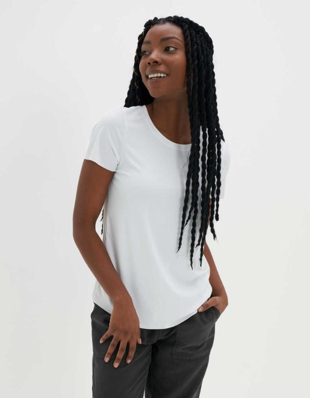 OFFLINE By Aerie Move-It Rib T-Shirt - White, XS 