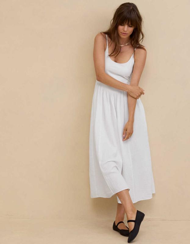 Aerie At The Barre Midi Dress - White, M 