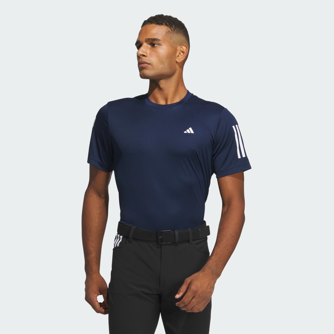 adidas AEROREADY 3-Stripes Crewneck Tee Golf A/3XL Men Collegiate Blue