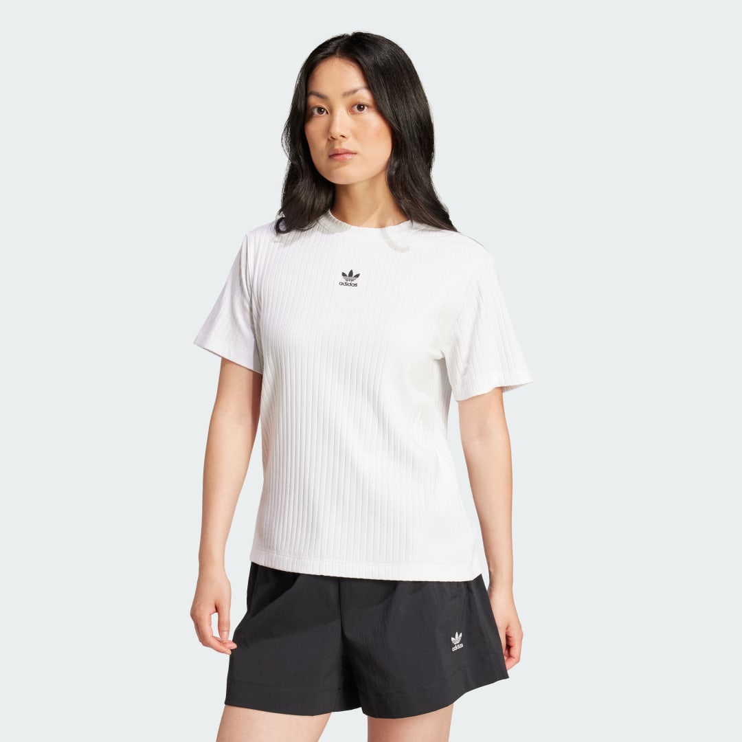 adidas Essentials Wide Rib Tee Lifestyle XL Women White