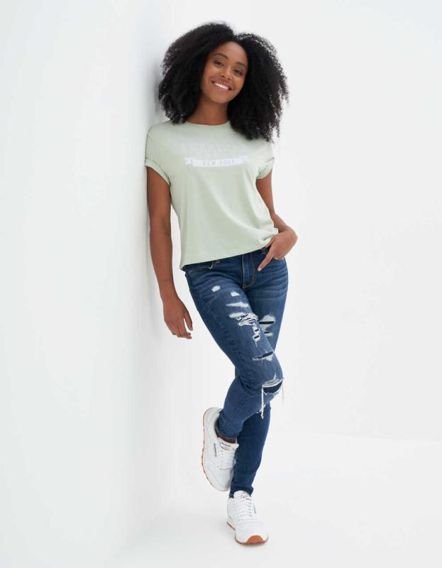 AE Graphic T-Shirt - Olive, S 