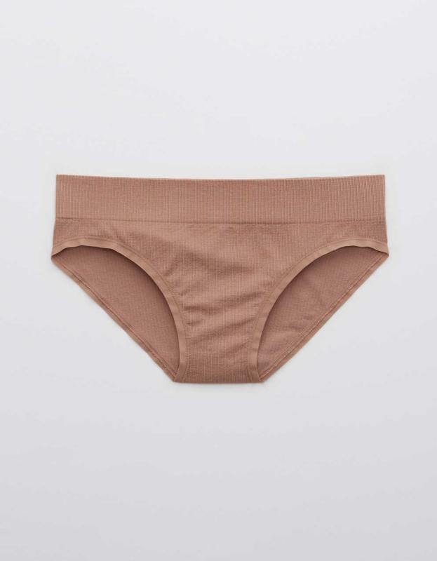 Aerie Ribbed Seamless Bikini Underwear - Meadow Bound, XS 