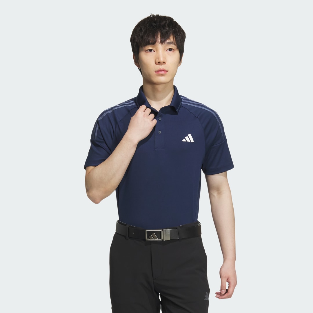 adidas 3-Stripes Golf AEROREADY Polo Shirt Golf XS,S,M,L,XL,3XL,A/2XS,A/XS,A/S,A/M,A/L,A/XL,A/2XL,A/3XL,A/4XL Men Collegiate Blue