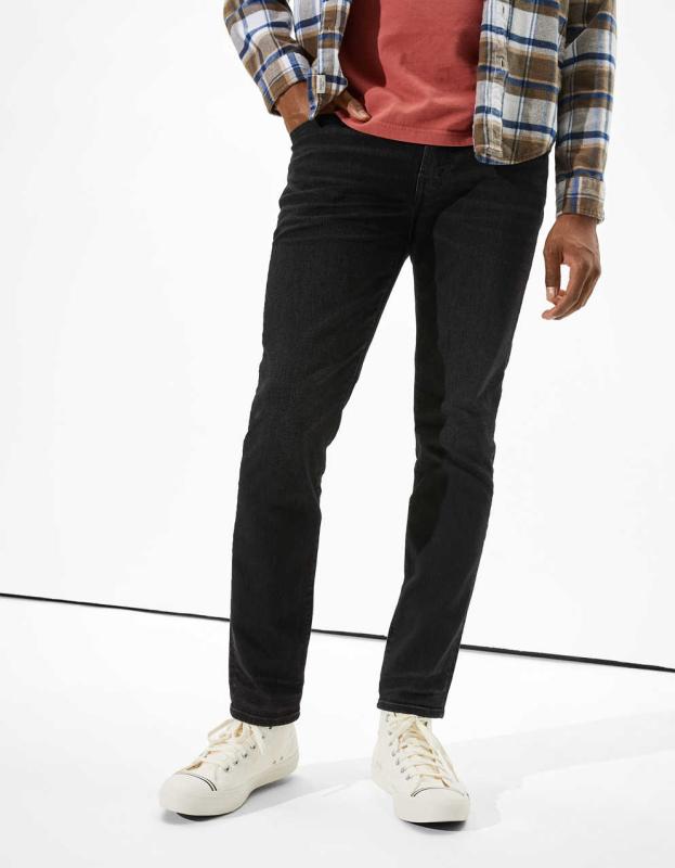 AE AirFlex+ Slim Jean - Black Wash, 33 X 30 