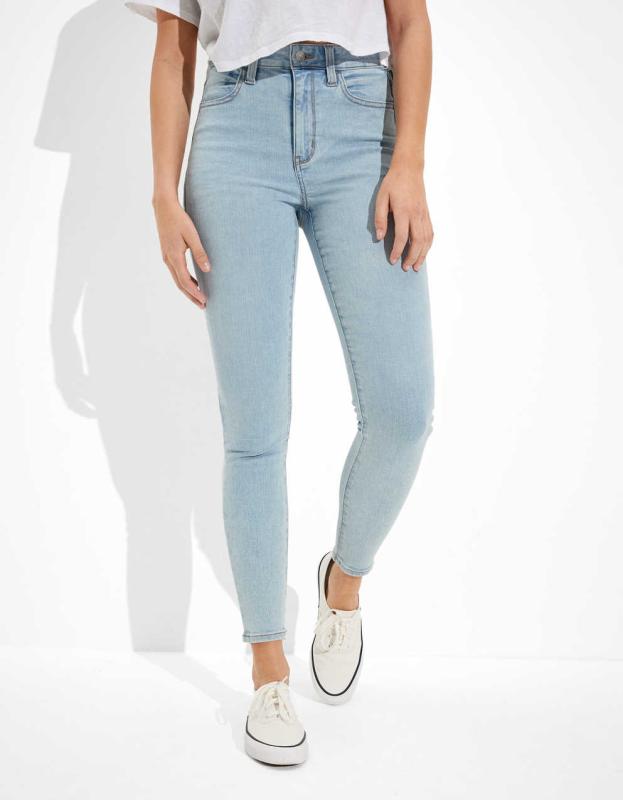 AE Next Level Super High-Waisted Jegging - Soft Blue, 6 