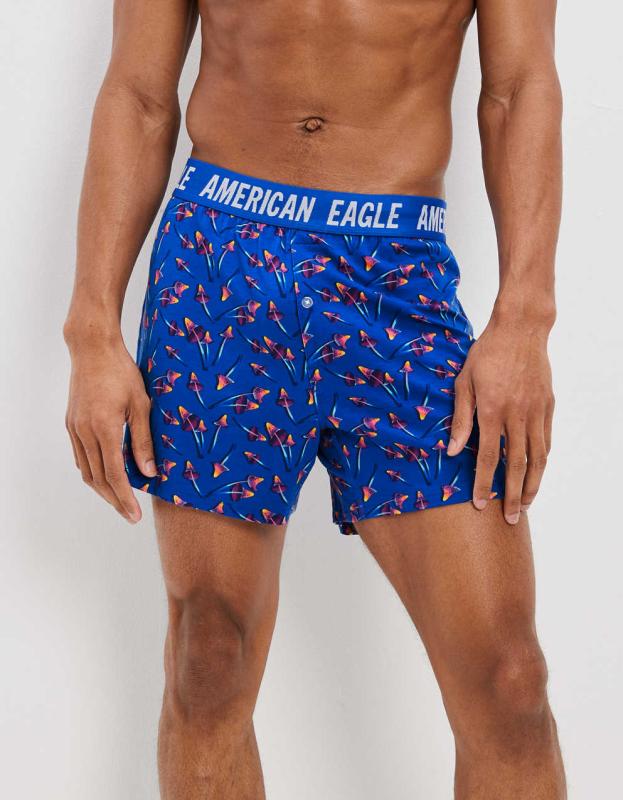 AEO Mushroom Ultra Soft Boxer Short - Cobalt Blue, XL 