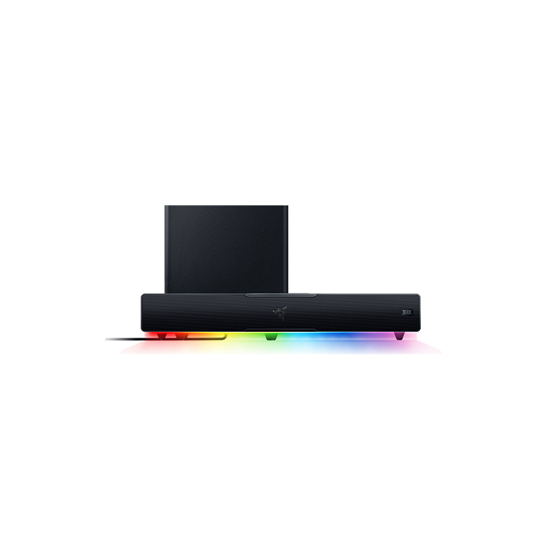 Razer Leviathan V2 - PC Gaming Soundbar with Subwoofer - Multi-driver PC Soundbar and Subwoofer - THX® Spatial Audio - Compact Desktop Form Factor