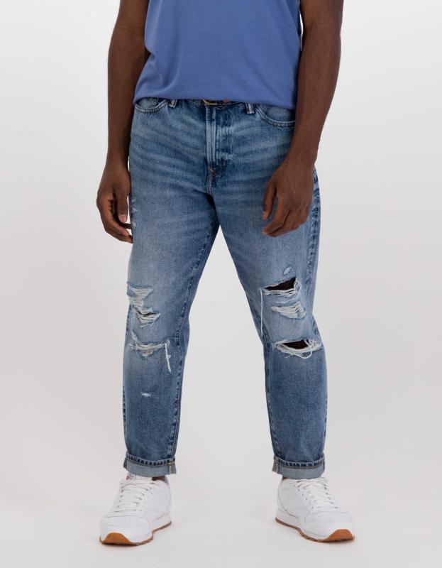 AE Ripped Loose Cropped Jean - Medium Vintage Wash, 29 X 30 