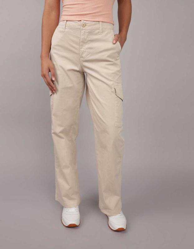AE Stretch High-Waisted Stovepipe Pant - Latte, 6 