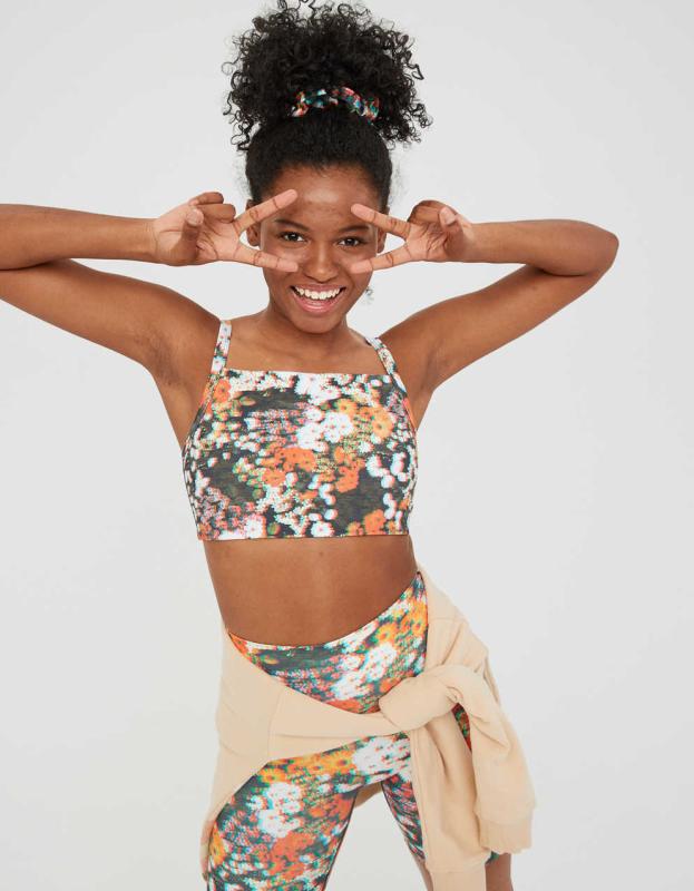 OFFLINE 3D Square Neck Sports Bra - Grey Shadow, XS 