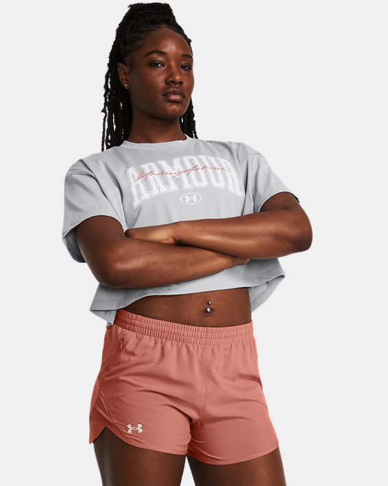 Women's UA Heavyweight Scripted Wordmark Crop Short Sleeve