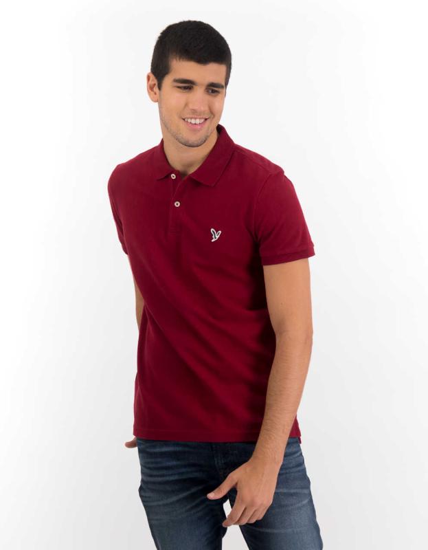 AE Slim Fit Flex Pique Polo Shirt - Red, S 
