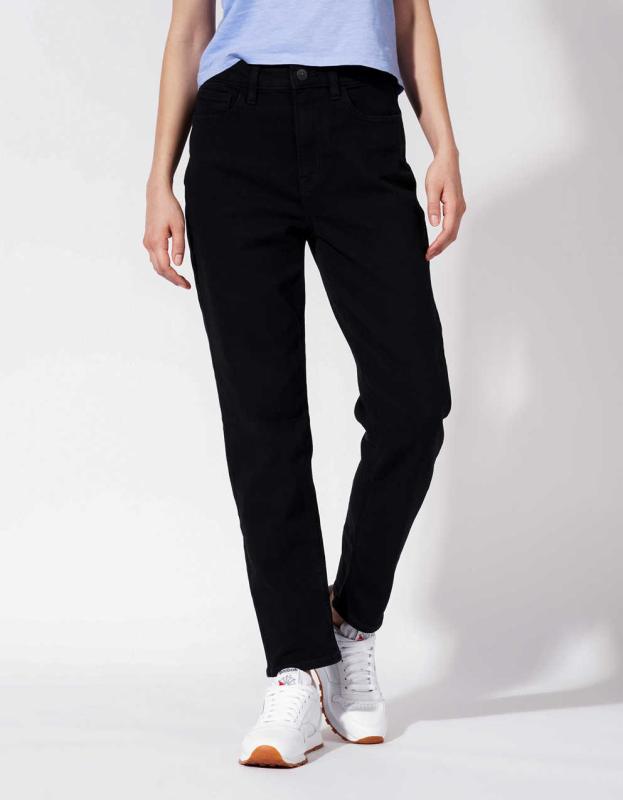AE Stretch Mom Jean - Black Wash, 00 