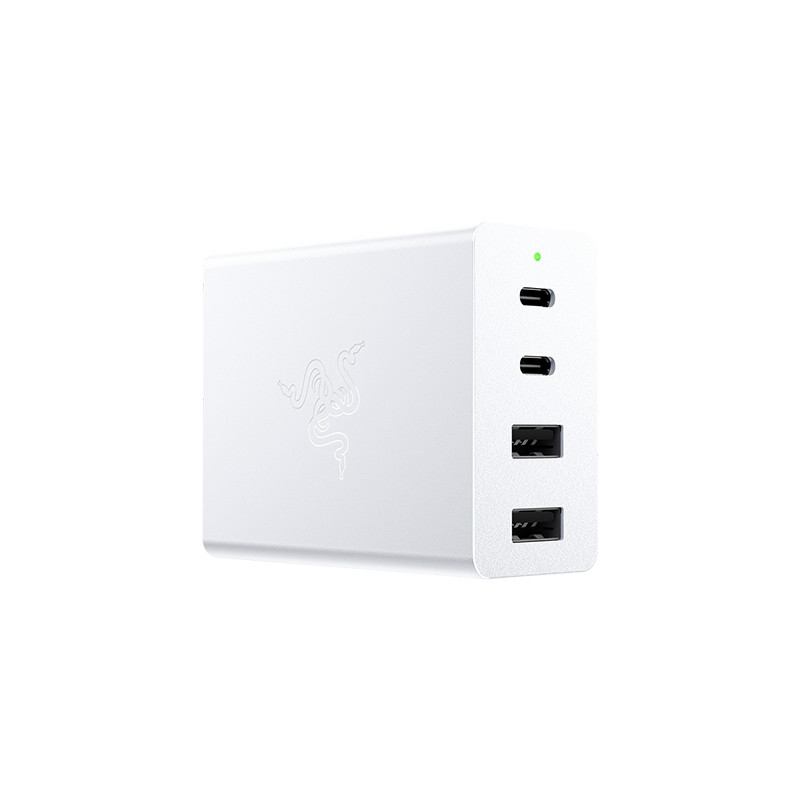 Razer USB-C 130W GaN Charger - Featuring two USB-C and two USB-A ports - Compact power - Compact form factor - Charge up to 4 devices