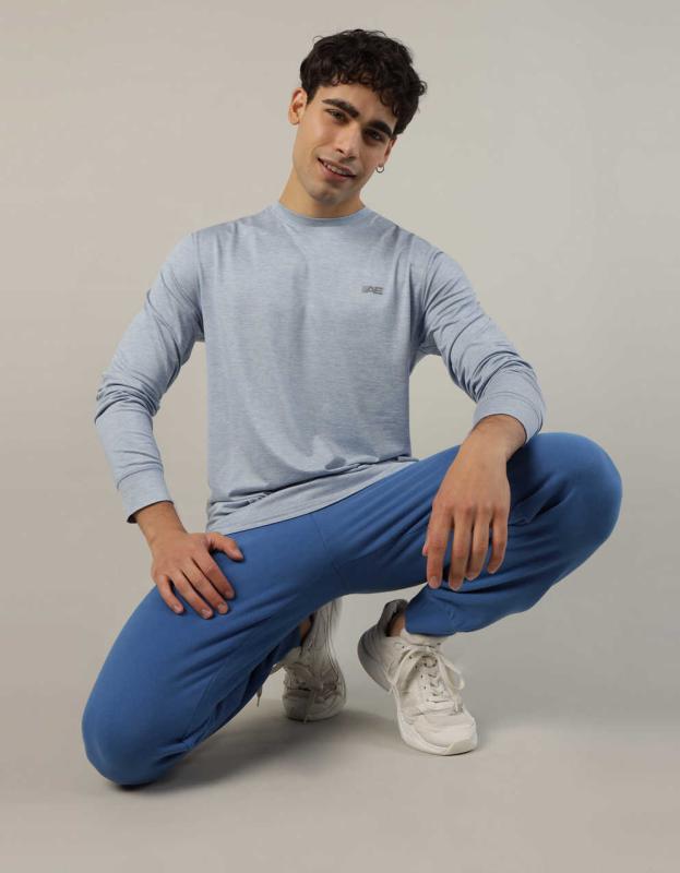 AE 24/7 Training Long-Sleeve T-Shirt - Soft Blue, XS 