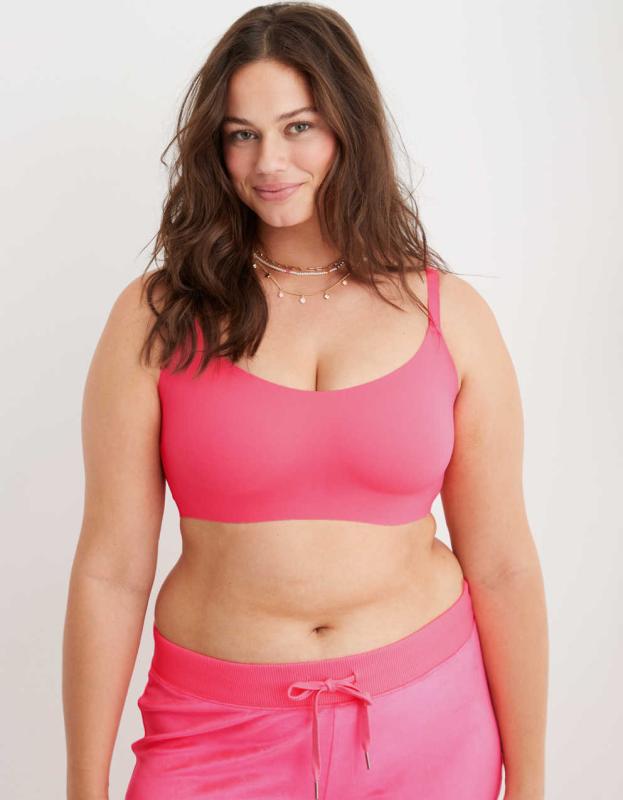 SMOOTHEZ Padded Scoop Bralette - Coral Sun, XS 