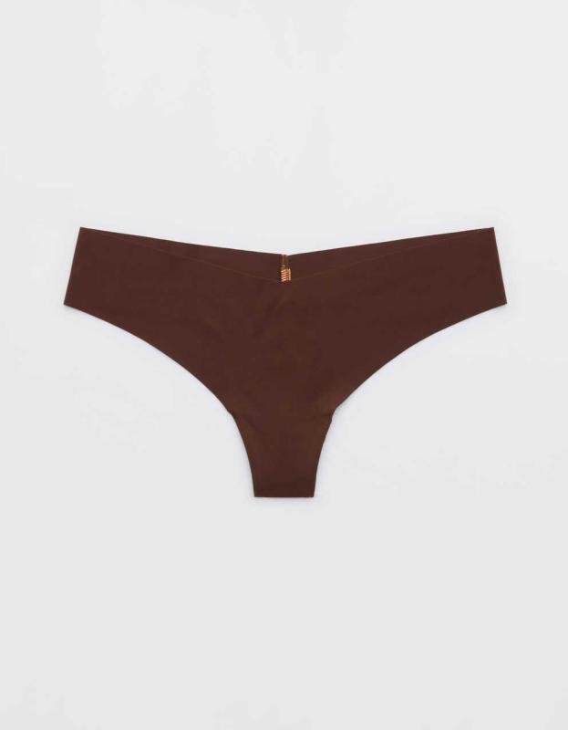 SMOOTHEZ No Show Thong Underwear - Canyon Sun, XS 