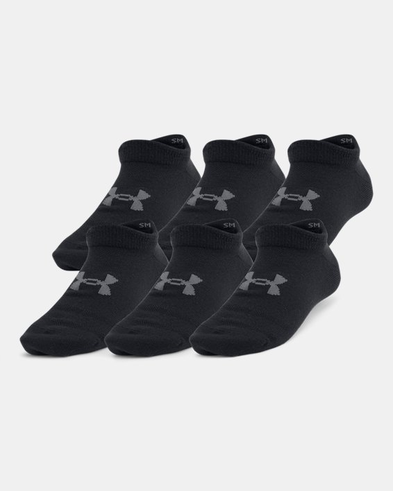 UA Essential Kids' 6-Pack No-Show Socks