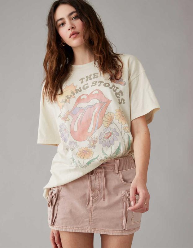 AE Snappy Stretch High-Waisted Cargo Mini Skort - Rose, 8 