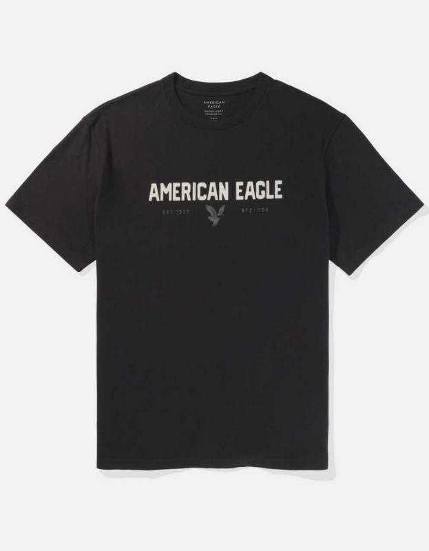 AE Logo Graphic T-Shirt - Dusted Slate, S 