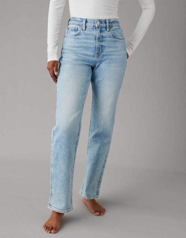 AE Stretch Highest Waist '90s Boyfriend Jean - Light Aglow, 6 