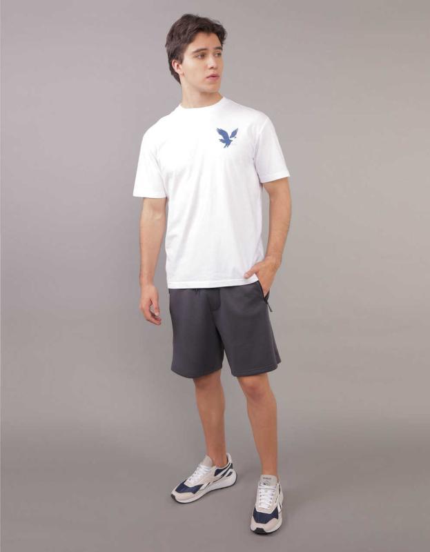 AE Logo Graphic T-Shirt - White, S 