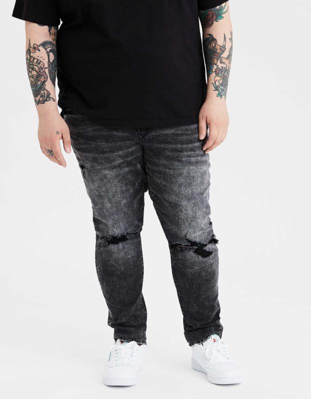 AE AirFlex+ Slim Jean - Washed Black, 28W x 30L 
