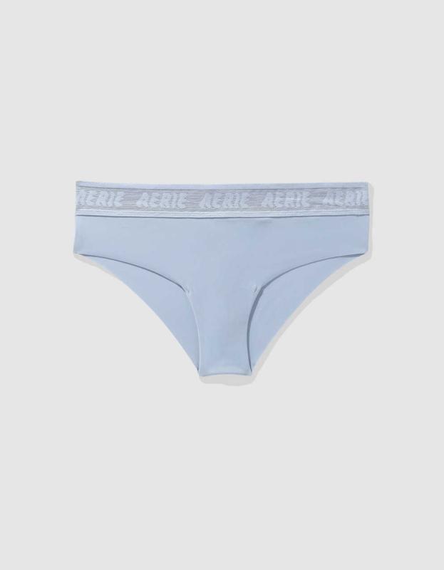 SMOOTHEZ No Show Logo Cheeky Underwear - Monaco Blue, L 