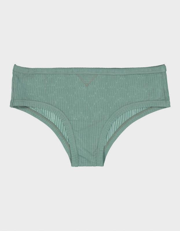 Superchill Modal Ribbed Cheeky Underwear - Royal Palm, L 