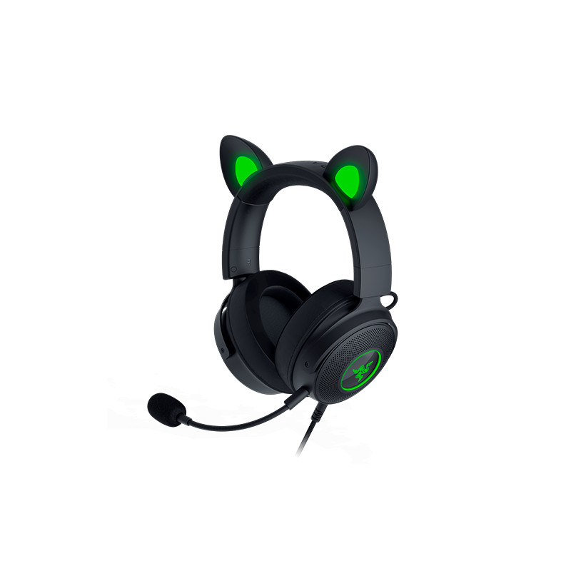Razer Kraken Kitty Edition V2 Pro - Base Black - Wired RGB Headset with Interchangeable Ears