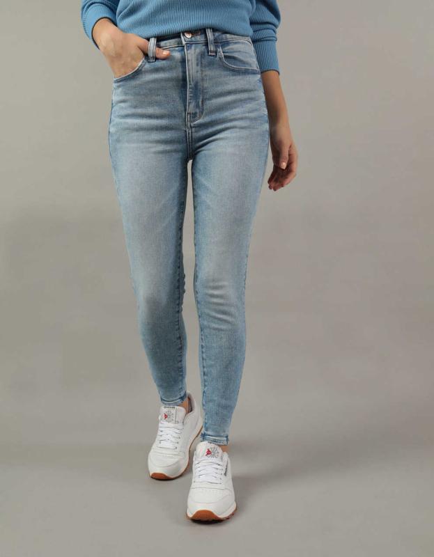 AE Ne(x)t Level Super High-Waisted Jegging - Medium Wash, 4 