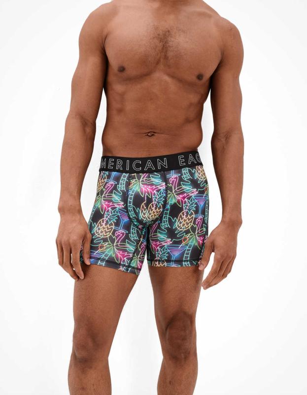 AEO Neon 6" Flex Boxer Brief - Black, XS 