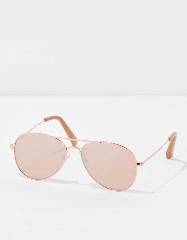 AEO Classic Rose Gold Sunglasses - Rose Gold, One Size 