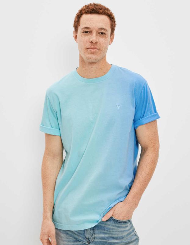 AE Dip Dye t-shirt - Aqua, M 