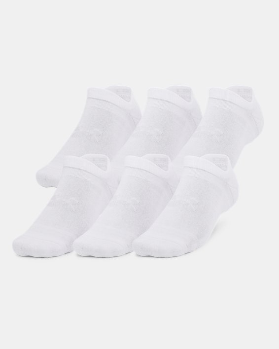 UA Essential Cushion Unisex 6-Pack No Show Socks