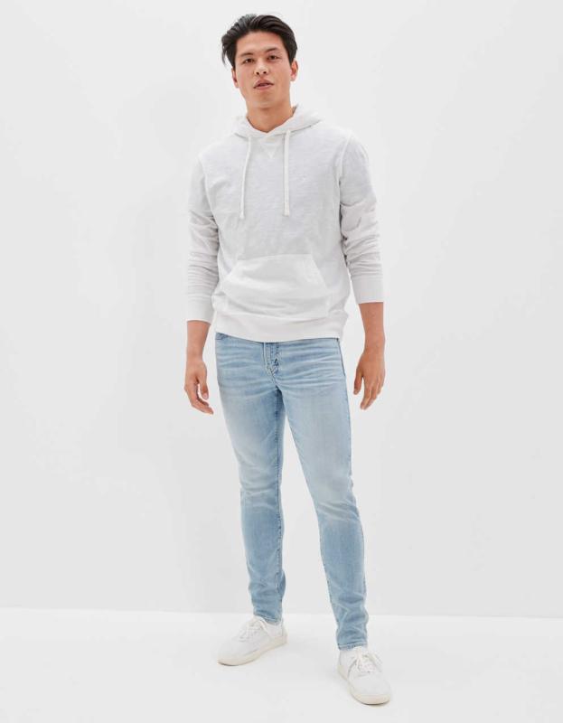 AE AirFlex+ Athletic Skinny Jean - Moon Stone Light, 33 X 32 