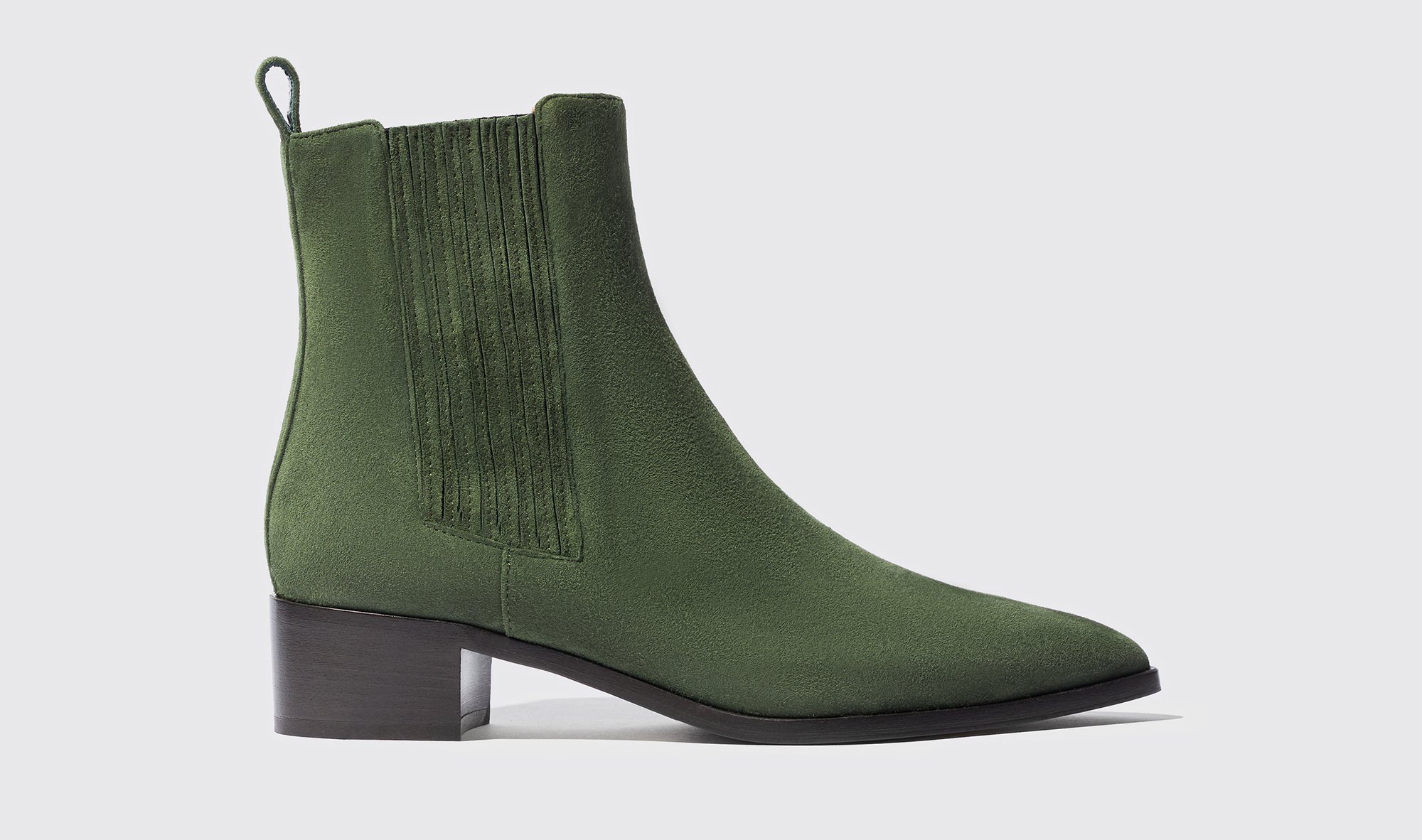 Scarosso Olivia Green Suede - Woman Boots Green - Suede 39